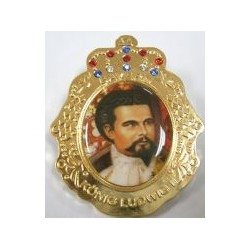 Anstecker BROSCHE KRONE KÖNIG LUDWIG II.