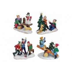 Figurenset Kinder spielen 4tlg.