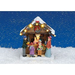 Weihnachtsmarktstand SCHLITTSCHUHKÖNIGIN mit LED Beleuchtung